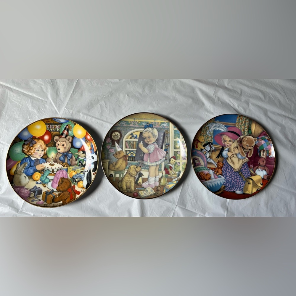 Carol Lawson plates/ Franklin porcelain/ All three or I will sell separately